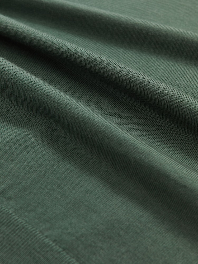 Reiss Kale Green Wessex Merino-Wool Crew-Neck Jumper - Image 7 of 7 Reiss Kale Green Wessex Merino-Wool Crew-Neck Jumper - Image 7 of 7