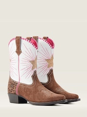 Ariat Easy Fit Heritage Star Zip-Up Western Brown Boots - Image 3 of 5