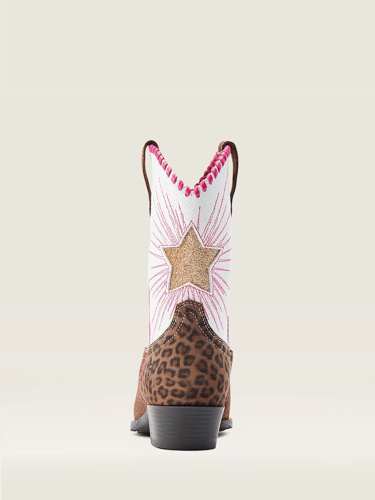 Ariat Easy Fit Heritage Star Zip-Up Western Brown Boots - Image 4 of 5