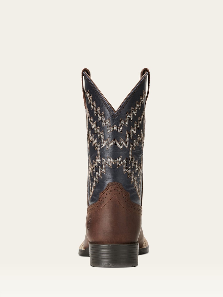 Ariat Tycoon Leather Western Brown Boots - Imagen 2 de 3