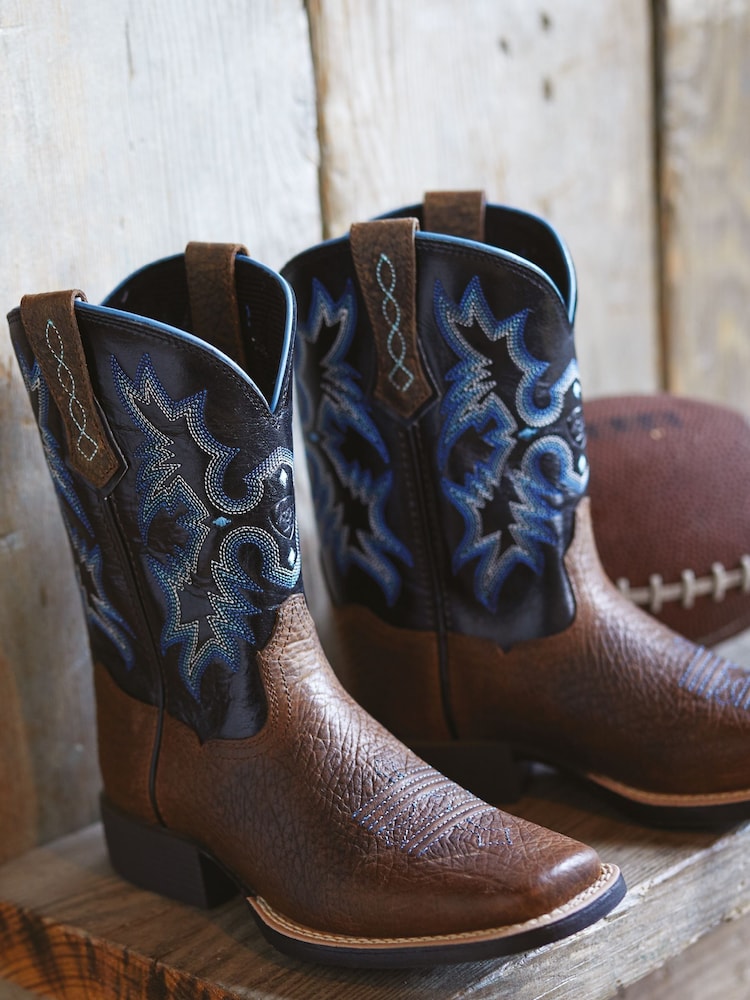 Ariat Blue Tombstone Leather Western Boots - Image 2 of 4
