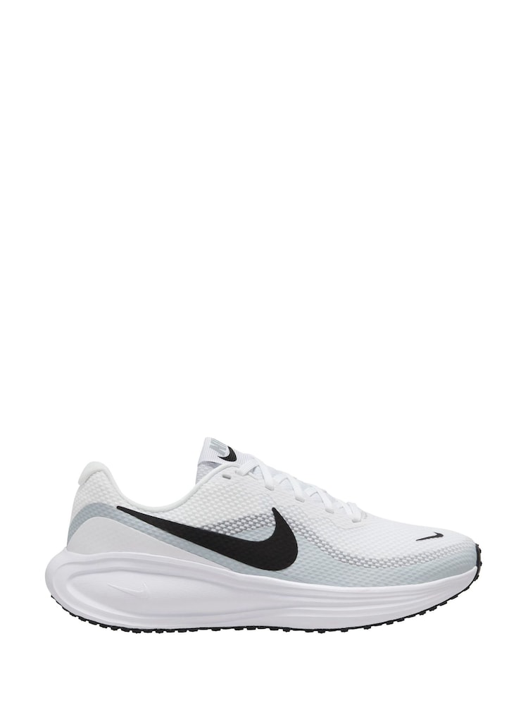 Nike White Wide Fit Revolution 8 Road Running Trainers - Image 1 of 4