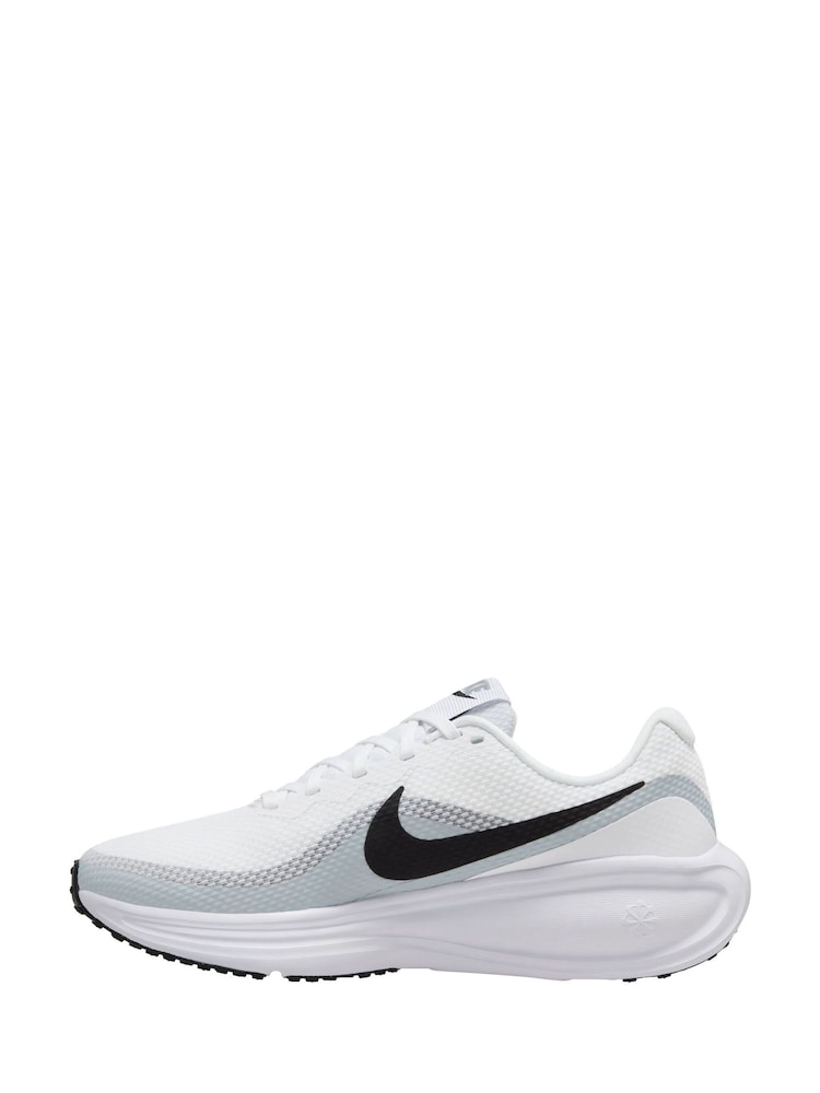 Nike White Wide Fit Revolution 8 Road Running Trainers - Image 2 of 4
