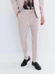 River Island Pink Sharkskin Suit Trousers - Image 3 of 4