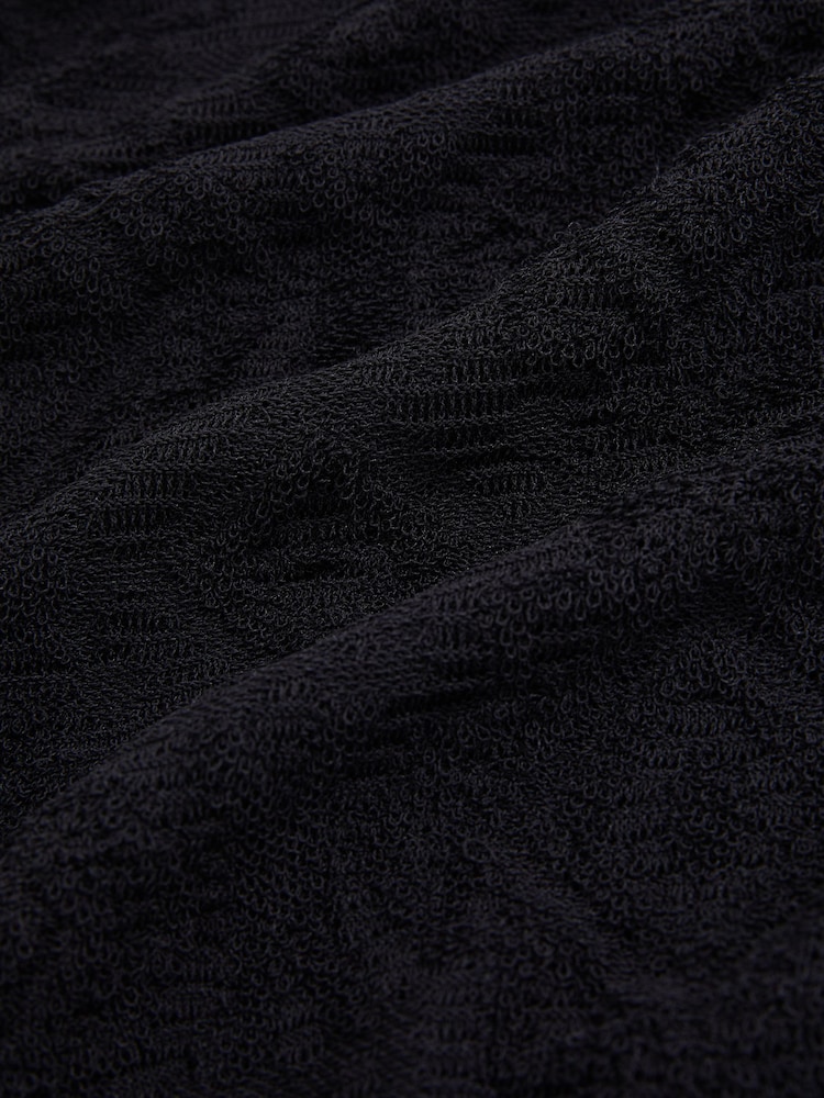 Reiss Navy Banks Jacquard Loop-Stitch Polo Shirt - Image 6 of 6