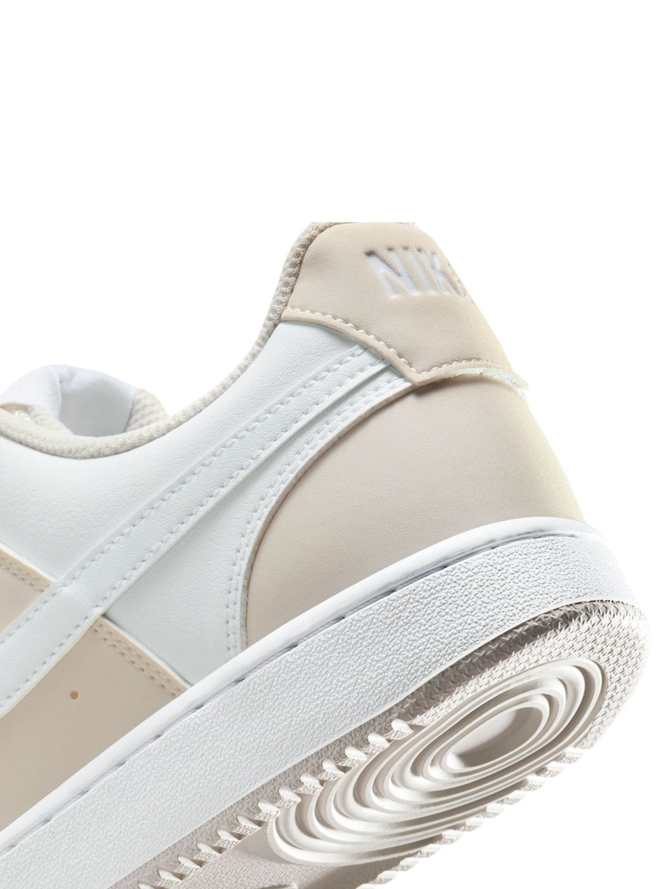 Nike White/Cream Court Vision Low Trainers - Image 10 of 10
