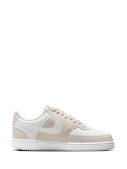 Nike White/Cream Court Vision Low Trainers - Image 4 of 10