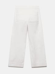 Mint Velvet White Button Detail Cropped Trousers - Image 7 of 8