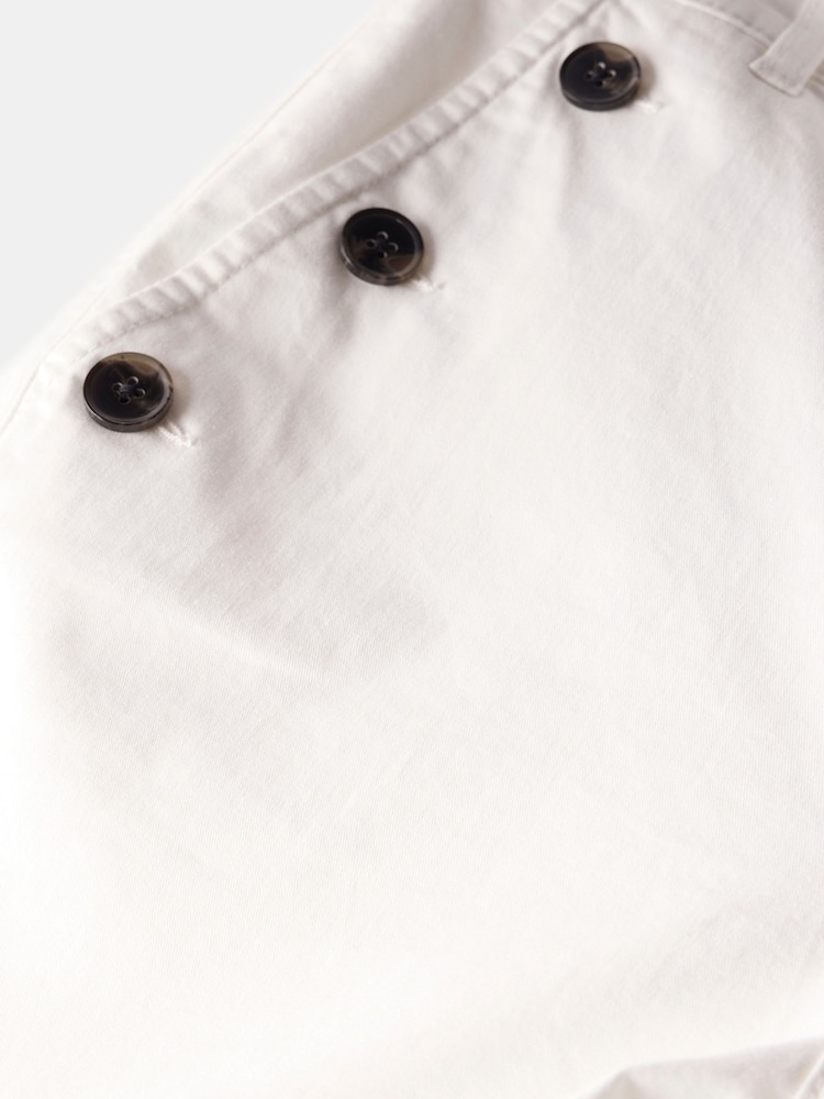 Mint Velvet White Button Detail Cropped Trousers - Image 8 of 8