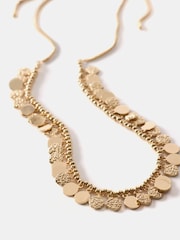 Mint Velvet Gold Tone Disc Necklace - Image 2 of 5
