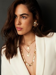 Mint Velvet Gold Tone Disc Necklace - Image 4 of 5