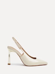 Linzi Nude Lizzie Courts With Gold Chrome Stiletto Heels - Image 3 of 5