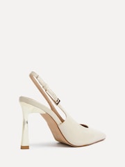 Linzi Nude Lizzie Courts With Gold Chrome Stiletto Heels - Image 4 of 5