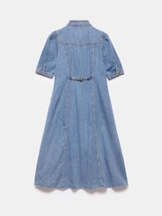 Mint Velvet Blue Denim Midi Shirt 100% Cotton Dress - Image 14 of 15