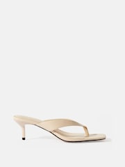 Mint Velvet Cream Betty Flip Flops Sandals - Image 2 of 5