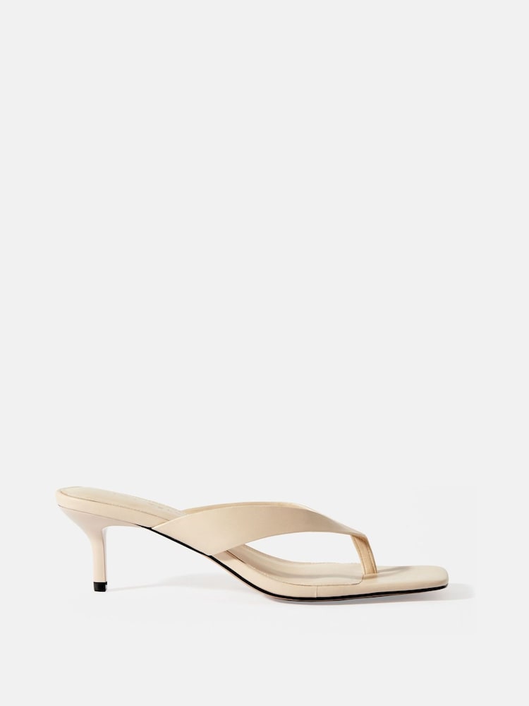Mint Velvet Cream Betty Flip Flops Sandals - Image 2 of 5