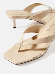 Mint Velvet Cream Betty Flip Flops Sandals - Image 4 of 5