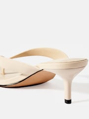 Mint Velvet Cream Betty Flip Flops Sandals - Image 5 of 5