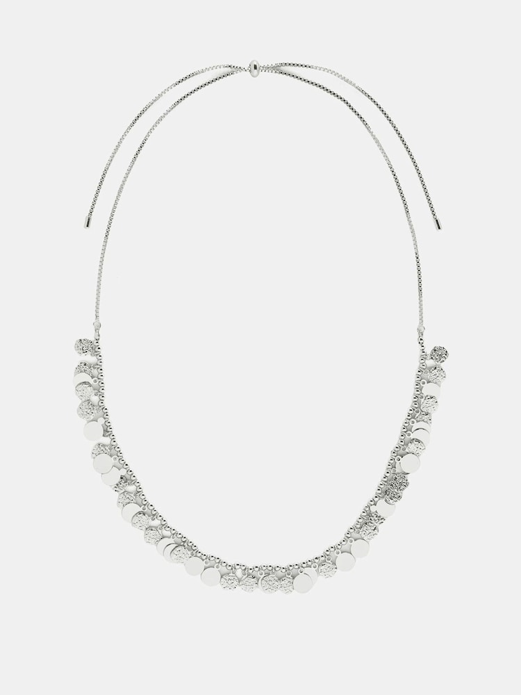 Mint Velvet Silver Tone Disc Necklace - Image 1 of 4