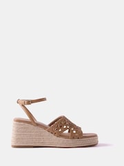 Mint Velvet Brown Lola Espadrilles Wedges Sandals - Image 1 of 4