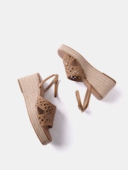 Mint Velvet Brown Lola Espadrilles Wedges Sandals - Image 3 of 4