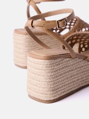 Mint Velvet Brown Lola Espadrilles Wedges Sandals - Image 4 of 4