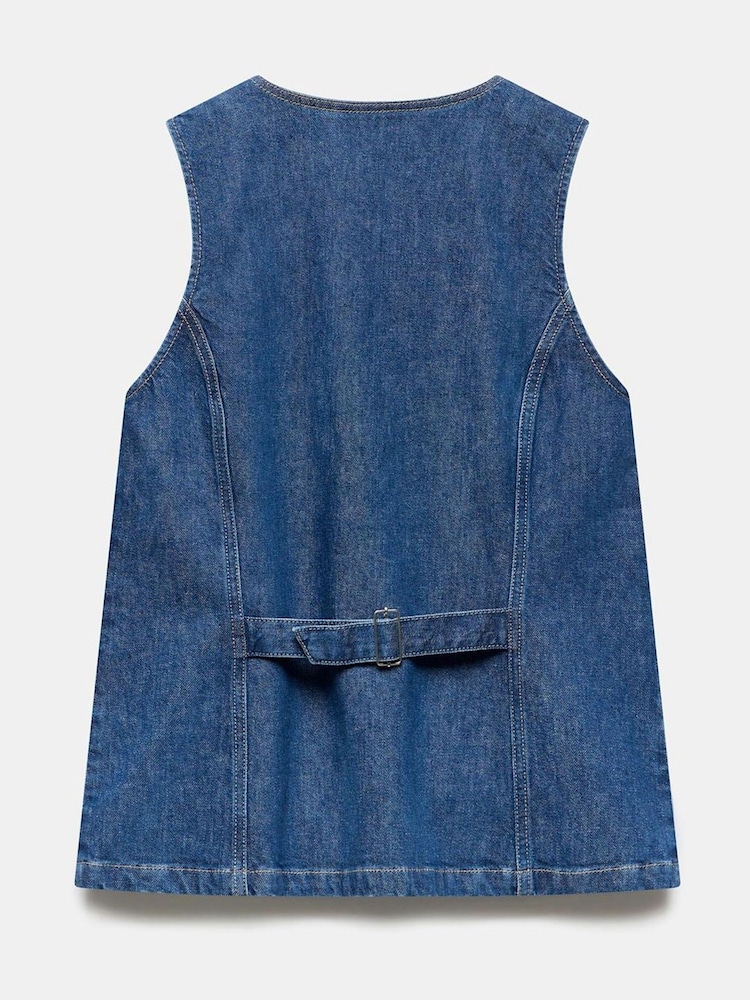 Mint Velvet Blue Denim Waistcoat - Image 7 of 7