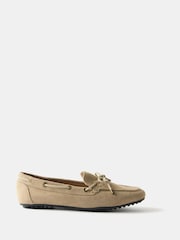 Mint Velvet Cream Sally Suede Deck Shoes - Image 1 of 5