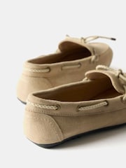 Mint Velvet Cream Sally Suede Deck Shoes - Image 4 of 5