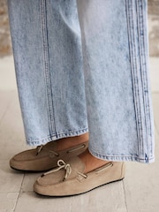 Mint Velvet Cream Sally Suede Deck Shoes - Image 5 of 5
