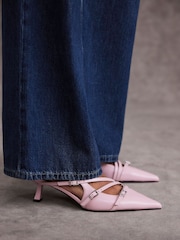 Mint Velvet Pink Kit Slingback Kitten Heels - Image 2 of 6