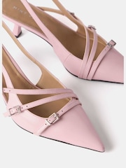 Mint Velvet Pink Kit Slingback Kitten Heels - Image 5 of 6