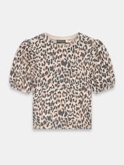 Mint Velvet Cream Leopard Print Knit Top - Image 7 of 8