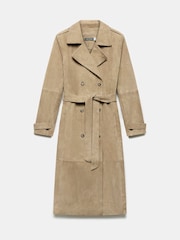 Mint Velvet Brown Suede Trench Coat - Image 7 of 8