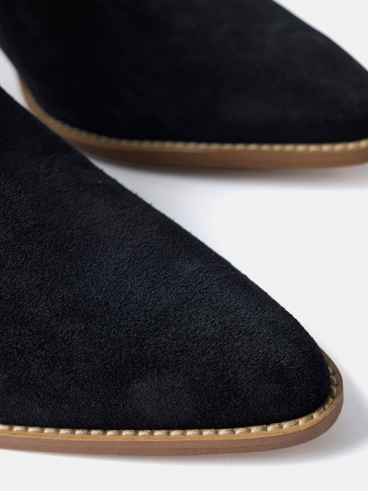 Mint Velvet Black Cut-Out Ankle Boots - Image 3 of 5