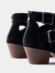 Mint Velvet Black Cut-Out Ankle Boots - Image 4 of 5
