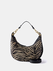 Mint Velvet Cream Zebra Print Leather Bag - Image 1 of 5