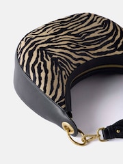 Mint Velvet Cream Zebra Print Leather Bag - Image 4 of 5