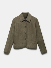 Mint Velvet Green Suede Jacket - Image 7 of 8