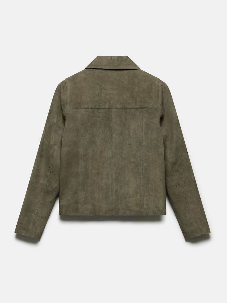 Mint Velvet Green Suede Jacket - Image 8 of 8
