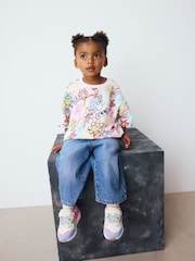 White Doodle Print Girls Short Sleeve T-Shirt (3mths-7yrs) - Image 2 of 8