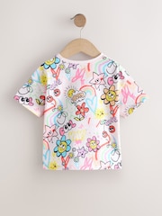 White Doodle Print Girls Short Sleeve T-Shirt (3mths-7yrs) - Image 6 of 8
