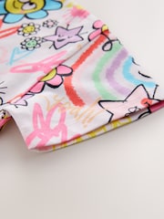 White Doodle Print Girls Short Sleeve T-Shirt (3mths-7yrs) - Image 8 of 8