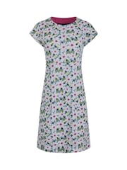 Weird Fish Light Blue Tallahassee 100% Cotton Jersey Dress - Image 8 of 9