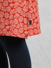 Weird Fish Red Cassandra Printed Jersey Swing Dress - Image 6 of 7