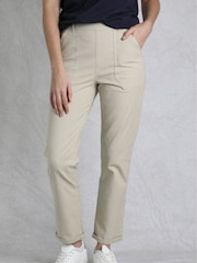 Weird Fish Cream Malorri 100% Cotton Trousers - Image 1 of 1