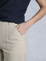 Weird Fish Cream Malorri 100% Cotton Trousers - Image 4 of 7