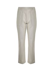 Weird Fish Cream Malorri 100% Cotton Trousers - Image 6 of 7