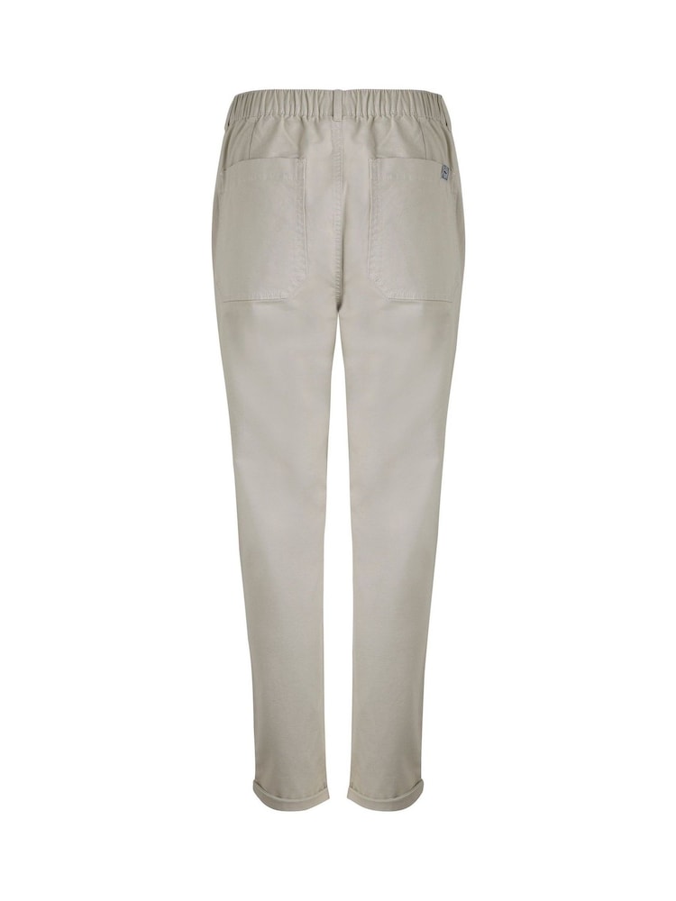 Weird Fish Cream Malorri 100% Cotton Trousers - Image 7 of 7