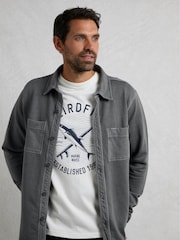Weird Fish Grey Fingask Loopback Shirt - Image 1 of 8
